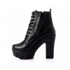 Woman Ankle Heeled Boots – Black