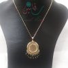سلسله ذهب صينى بدلايه عملة وخرز كريستال اسود